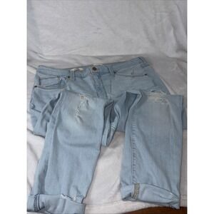 Universal Thread High-Rise Distressed Skinny Jeans Light Wash Ripped Knee 18/34R